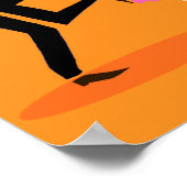 レトロ都市屋上パーティーポスター ポスター (角)