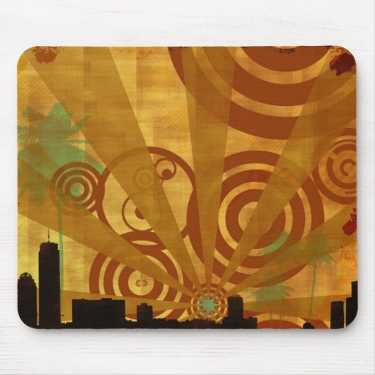 レトロ都市 マウスパッド (正面)
