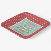 レトロ醜いクリスマスセーターパーティーホリデー ペーパープレート (傾斜あり)