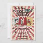 レトロ醜いセータークリスマスパーティの招待状 招待状 (正面)