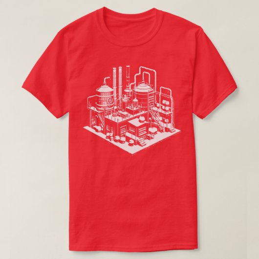 レトロ醸造所デザイン Tシャツ (デザイン正面)