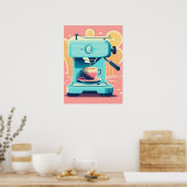 レトロ醸造:エステティック・エスプレッソ ポスター (キッチン)