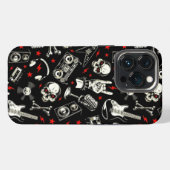 レトロ重金属パターン iPhoneケース (裏面横)