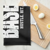 レトロ野球の名前を追加Pinstriedチームプレーヤー キッチンタオル (四つ折り)