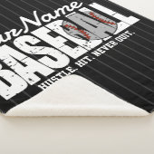 レトロ野球の名前を追加Pinstriedチームプレーヤー シェルパブランケット (3/4)