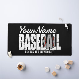 レトロ野球の名前を追加Pinstriedチームプレーヤー デスクマット