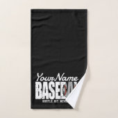 レトロ野球の名前を追加Pinstriedチームプレーヤー バスタオルセット (ハンドタオル)