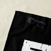 レトロ野球の名前を追加Pinstriedチームプレーヤー ビーチタオル (インサイチュ)