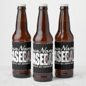 レトロ野球の名前を追加Pinstriedチームプレーヤー ビールラベル (ボトル)