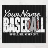 レトロ野球の名前を追加Pinstriedチームプレーヤー ビールラベル (シングルラベル)