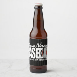 レトロ野球の名前を追加Pinstriedチームプレーヤー ビールラベル