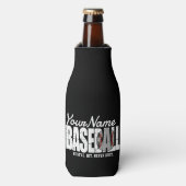 レトロ野球の名前を追加Pinstriedチームプレーヤー ボトルクーラー (ボトル正面)