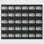 レトロ野球の名前を追加Pinstriedチームプレーヤー ラッピングペーパー (フラット)