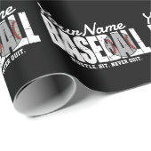 レトロ野球の名前を追加Pinstriedチームプレーヤー ラッピングペーパー (ロールコーナー)