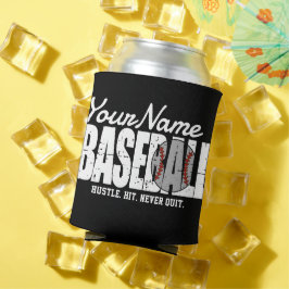 レトロ野球の名前を追加Pinstriedチームプレーヤー 缶クーラー