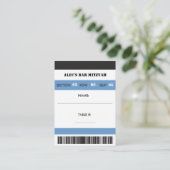 レトロ野球をテーマにしたVIP席チケット 空白の プレイスカード (スタンド正面)