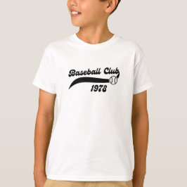 レトロ野球クラブTシャツデザイン Tシャツ