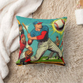 レトロ野球コミック クッション (ブランケット)