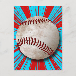レトロ野球デザイン ポストカード