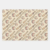 レトロ野球トリオ3 ラッピングペーパーシート (正面2)