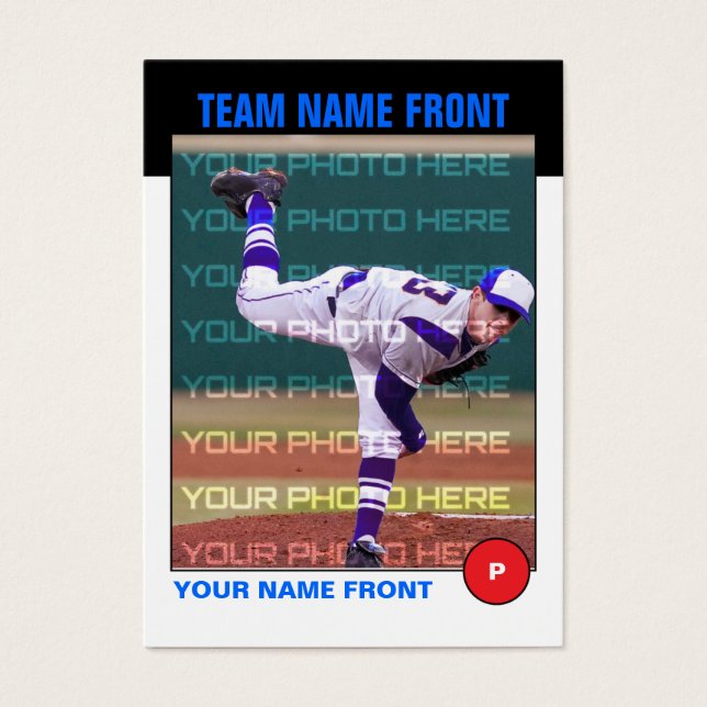 レトロ野球トレーディングカード (正面)