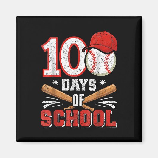 レトロ野球好きボーイズ100日目の学校計画 マグネット (正面)