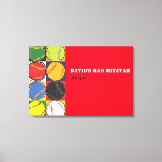 レトロ野球用サインインキャンバスボード キャンバスプリント (正面)