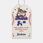 レトロ野球誕生日サンキューギフトラベル ギフトタグ (裏面)