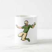 レトロ野球選手ヴィンテージスポーツグラフィック コーヒーマグカップ (中央)