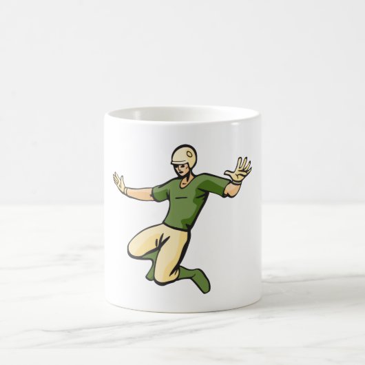 レトロ野球選手ヴィンテージスポーツグラフィック コーヒーマグカップ (中央)
