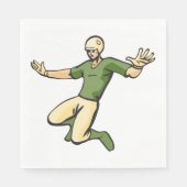 レトロ野球選手ヴィンテージスポーツグラフィック スタンダードランチョンナプキン (正面)