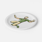 レトロ野球選手ヴィンテージスポーツグラフィック ペーパープレート (アングル)