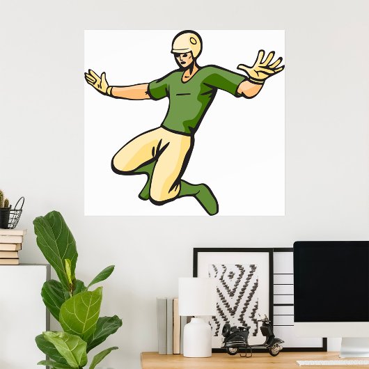 レトロ野球選手ヴィンテージスポーツグラフィック ポスター