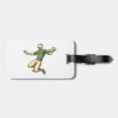 レトロ野球選手ヴィンテージスポーツグラフィック ラゲッジタグ (裏面横)