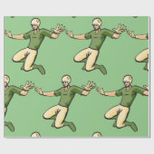 レトロ野球選手ヴィンテージスポーツグラフィック ラッピングペーパー (フラット)