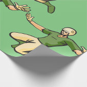 レトロ野球選手ヴィンテージスポーツグラフィック ラッピングペーパー