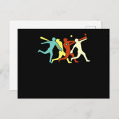 レトロ野球選手USAフラッグスポーツラバーコーチ ポストカード (正面/裏面)