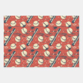 レトロ野球 ラッピングペーパーシート (正面)