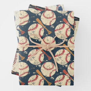 レトロ野球 ラッピングペーパーシート