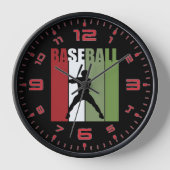 レトロ野球 壁時計 (正面)