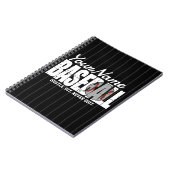 レトロ野球 ADD NAME ピンストライプチームプレーヤー ノートブック (左側)