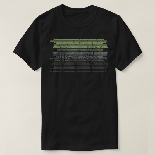 レトロ野生生物自然ツリーアウトドアフォレスト Tシャツ (デザイン正面)