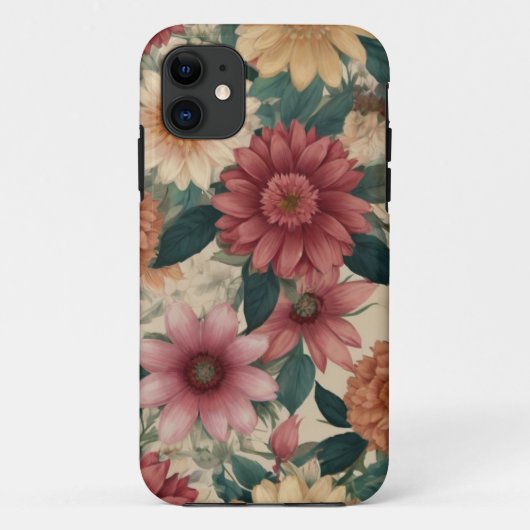 レトロ野花模様 Case-Mate iPhoneケース (裏面)