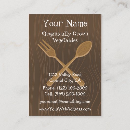 レトロ野菜鉢の名刺 名刺 (裏面)