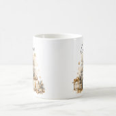 レトロ金ゴールドクリスマスツリー名 コーヒーマグカップ (中央)