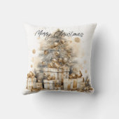 レトロ金ゴールドクリスマスツリー クッション (裏面)
