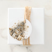 レトロ金ゴールドクリスマスツリー フェイバータグ (インサイチュ)