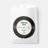 レトロ金ゴールドグリッターレコードありがとう結婚さん フェイバーバッグ (正面)