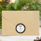 レトロ金ゴールドグリッターレコードありがとう結婚さん ラウンドシール