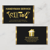 レトロ金ゴールドストライプズマニャツール 名刺 (正面/裏面)